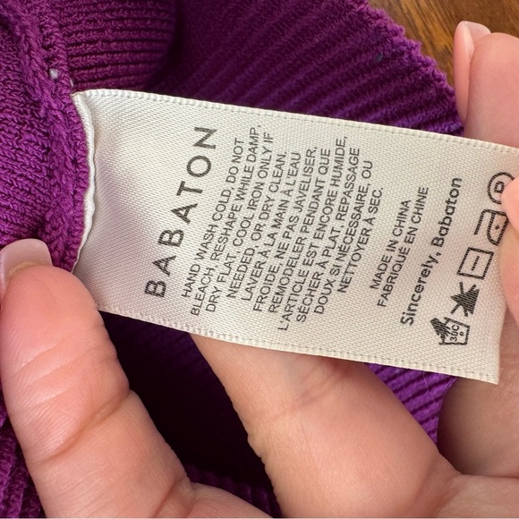 Aritzia Babaton Purple Ribbed Cropped Women's Tank TopSize M - Picture 4 of 4